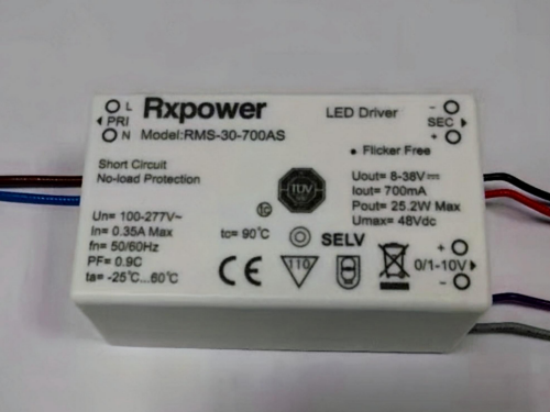 mini 20W 25W Non-Flicker 0-10V Dimming LED Driver Power Supply